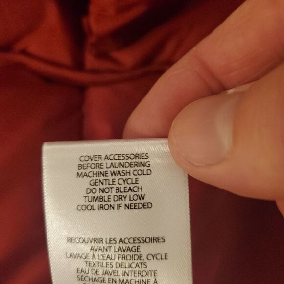 NEW Ralph Lauren Faux Fur Collar Puffer Jacket size Small in Red - Picture 12 of 13